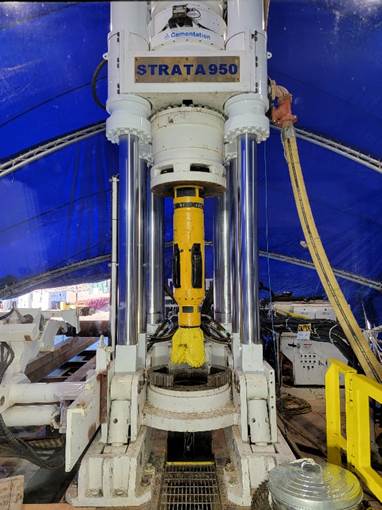 Strata 950 raise drill with RVDS unit